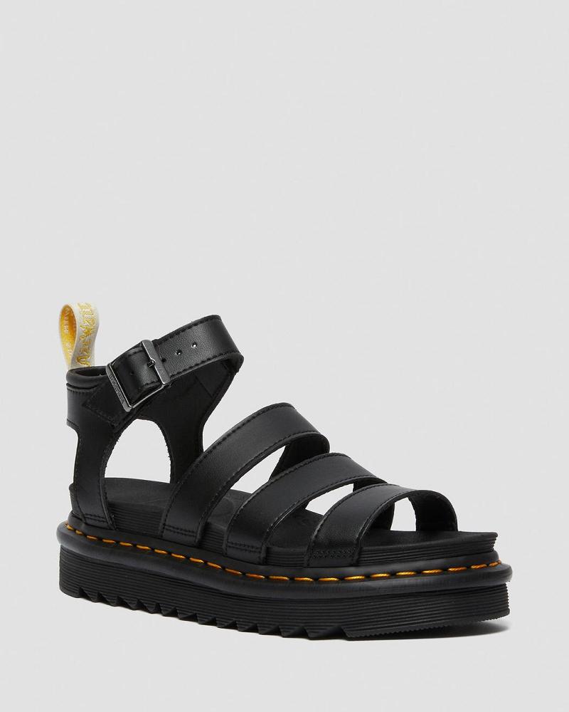 Black Women\'s Dr Martens Vegan Blaire Felix Platform Sandals | CA 314AHK